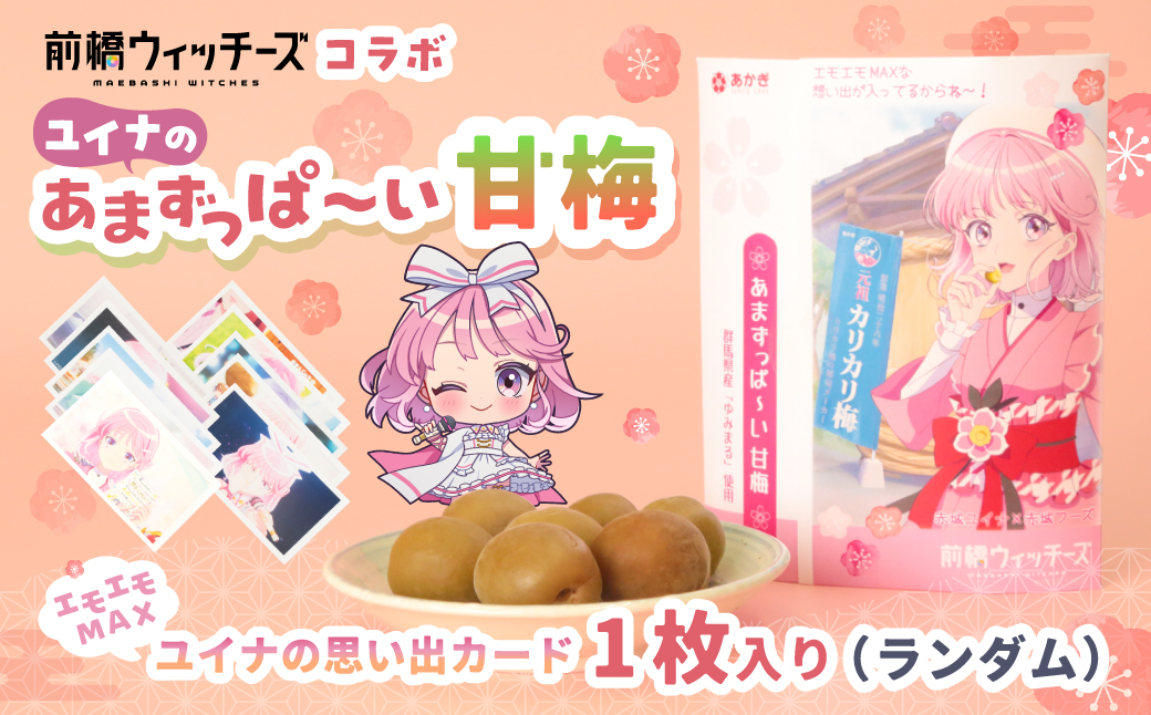 前橋ウィッチーズ コラボ返礼品　NEW ユイナのあまずっぱ～い甘梅 カード付
