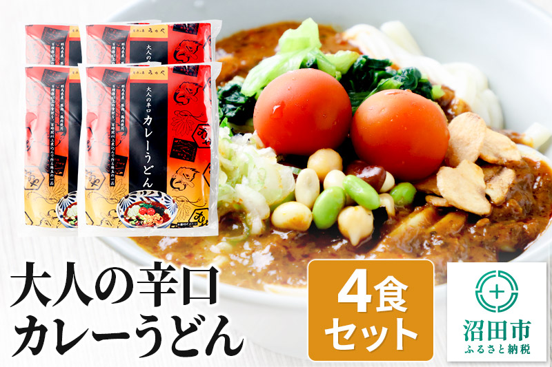 みのや 大人の辛口カレーうどん 4食セット ホットパック冷凍品