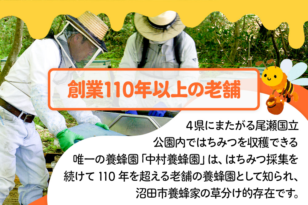 尾瀬のとち蜜 500g×2本 計1kg 中村養蜂園