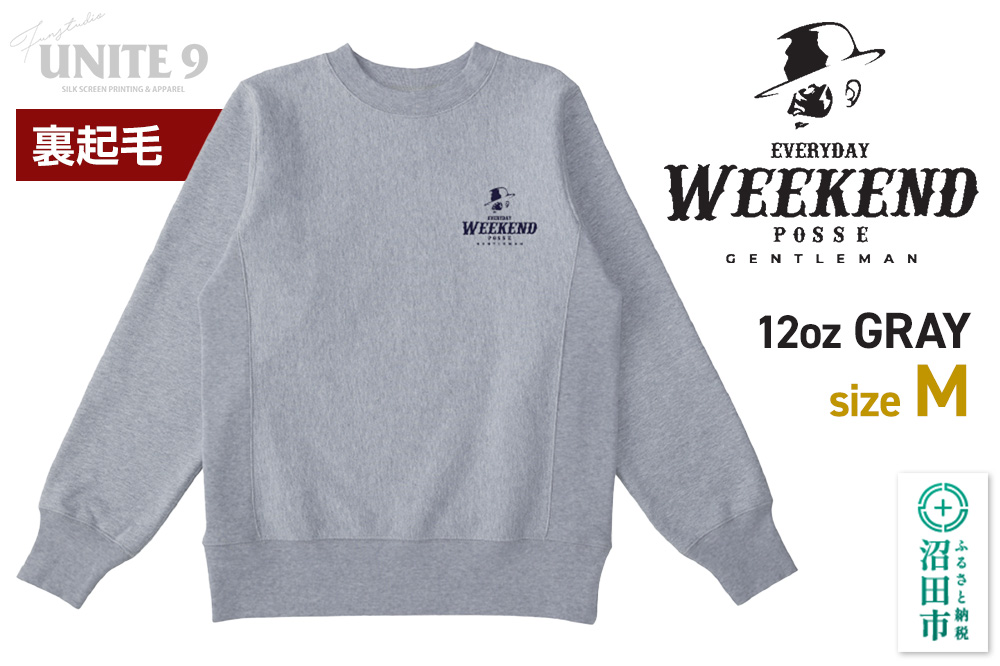 スウェットEVERYDAY WEEKEND POSSE／12oz sweat. EWP-3 グレーM