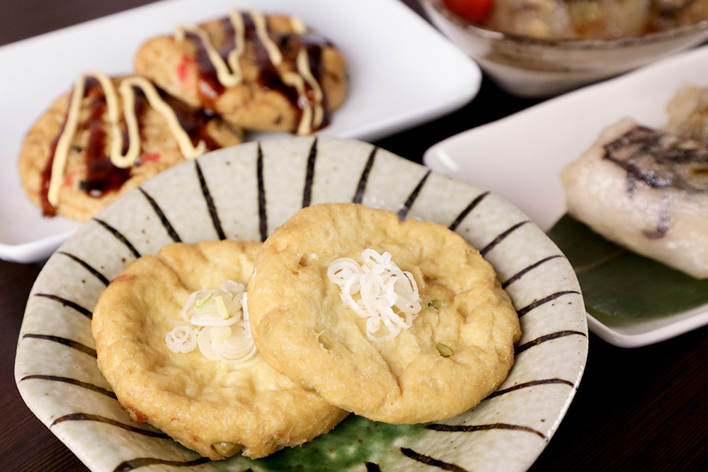 魂の煮物セット（お好み2枚、枝豆がんも2枚、彩り百合根包み揚げ6個）