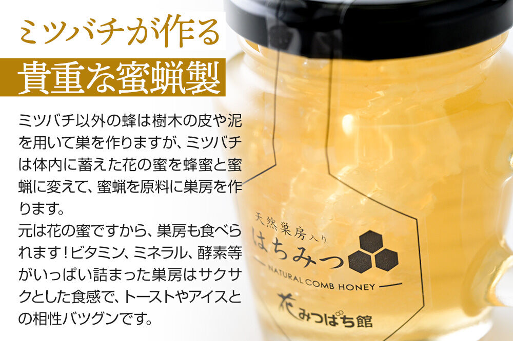 巣蜜入り蜂蜜 130g×2本 花みつばち館 [蜂蜜 はちみつ ハチミツ 国産]