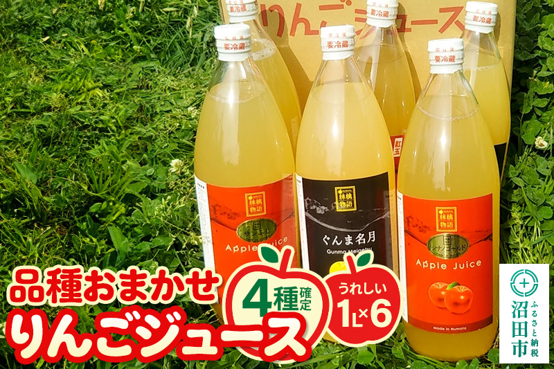 果樹園マンサーナ りんごジュース おまかせ1L×6本セット