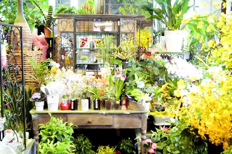 枯れない花《赤色ベース》老舗花屋の一点物！オリジナルプリザーブドフラワー