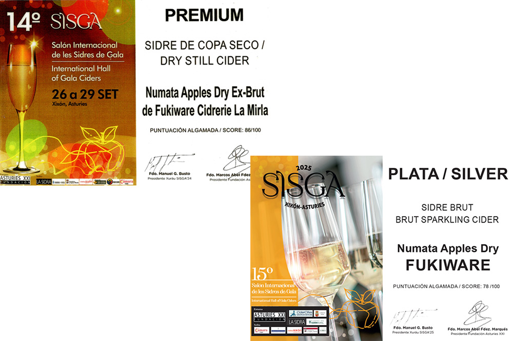 《SISGA部門最高賞ほか受賞》沼田アップルドライ（辛口）750ml×1本 Fukiware Cidrerie