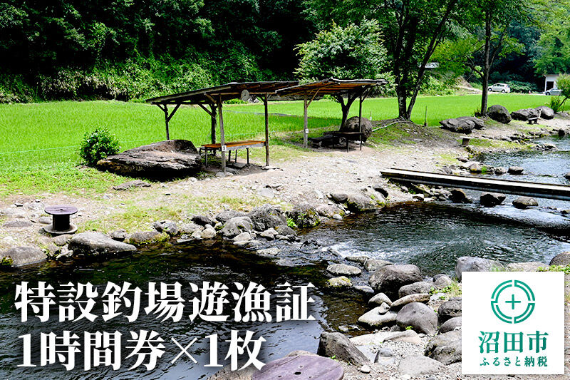 発知渓流つりセンター 特設釣場遊漁証 1時間券×1枚 [釣り 渓流釣り 竿釣り 餌釣り チケット 行楽 余暇 マス 初心者歓迎 家族 仲間 グループ 群馬県 沼田市]
