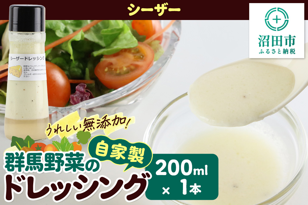 シーザードレッシング 単品 200ml×1本 自家製・群馬産野菜で手作りドレッシング 泙川食品