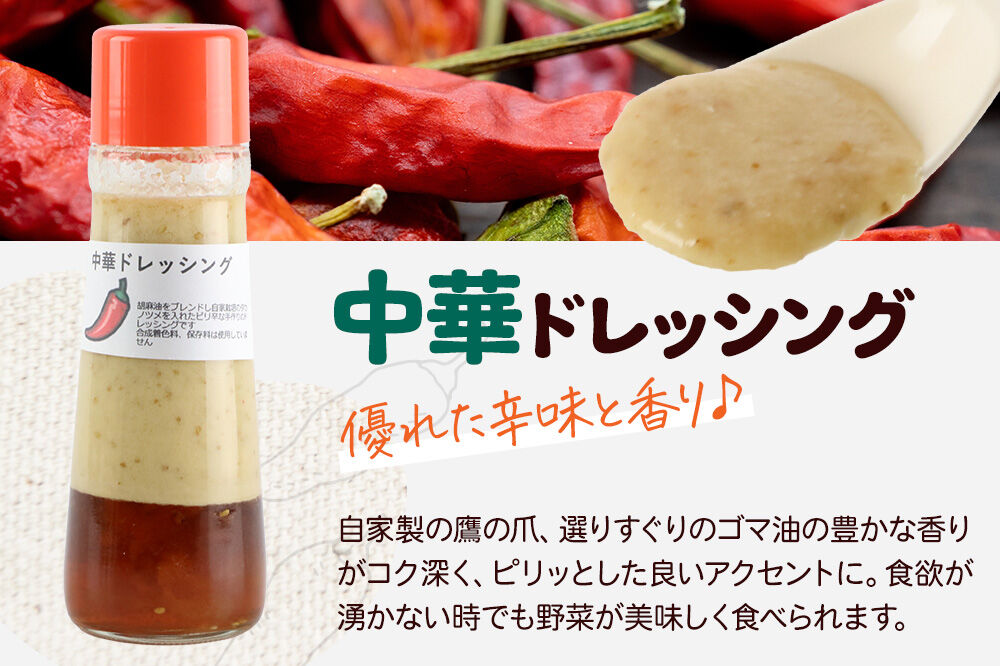 【定期便3回を隔月でお届け】自家製・群馬産野菜で手作りドレッシング 中華 ドレッシング 単品 200ml×2本 泙川食品 [どれっしんぐ ドレッシング ちゅうか 中華 チュウカ]