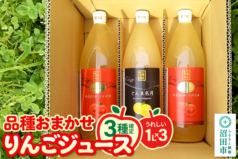 果樹園マンサーナ りんごジュース おまかせ1L×3本セット