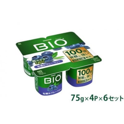 ダノンビオ 旬摘みブルーベリー 75g×4P×6セット【配送不可地域：離島】【1518338】