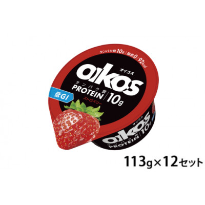 ダノン ヨーグルト オイコス脂肪0 ストロベリー 113g×12セット【配送不可地域：離島】【1518306】