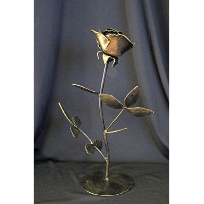 花言葉『希望』鉄のバラ【鉄の造形作品】【1390830】