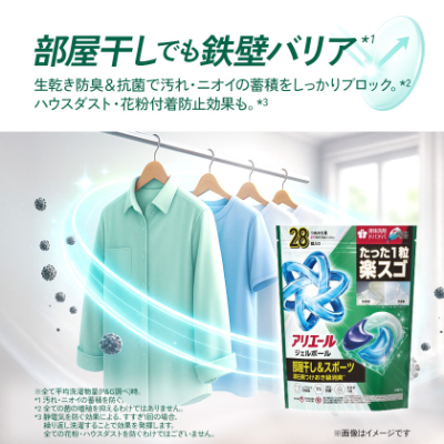 P&G　アリエールジェルボールプロ　部屋干し用　つめかえハイパージャンボサイズ(28個入り)×5個【1591385】