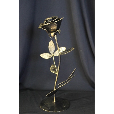 花言葉『希望』鉄のバラ【鉄の造形作品】【1390830】