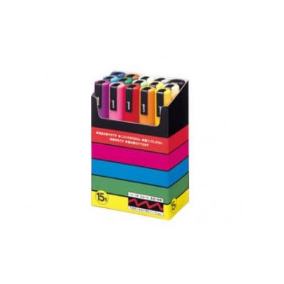 ポスカ 中字 15色セット【1390984】