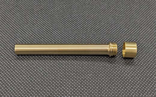 試験でも安心真鍮シャープペン芯入れ ゴールドキャップ付き F21E-284
