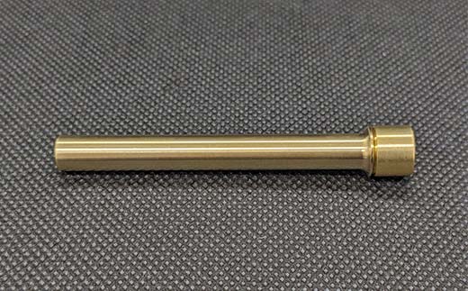 試験でも安心真鍮シャープペン芯入れ バフ研磨のクロームメッキ仕上げキャップ付き＋ゴールドキャップ付き セット F21E-285