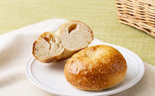 朝から並ぶ人気店！ 「つばめベーグル」のプレーンベーグル 6個 パン 食品 F21E-286