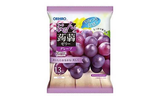 《3ヶ月定期便》 オリヒロ ぷるんと蒟蒻ゼリーパウチ3種セット（グレープ・白桃・シャインマスカット）計24袋×3回 定期便 3ヶ月 連続 こんにゃく ゼリー 詰合せ セット 食べ比べ 蒟蒻 コンニャク シャインマスカット 白桃 グレープ 食品 F21E-482