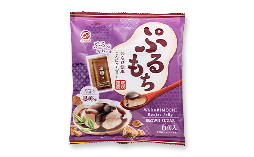【夏季限定】 ぷるもちわらび餅風ゼリー 黒糖 (20g×6個×12袋入×1箱) F21E-560