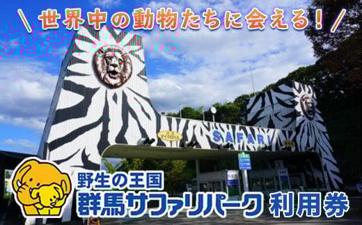 群馬サファリパーク利用券（寄附金額の3割相当分） F20E-200