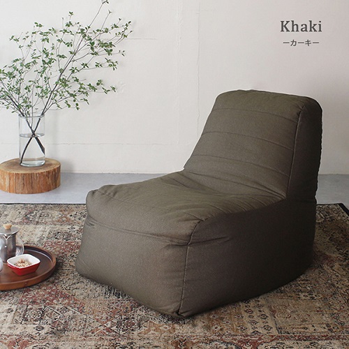 【a038】ビーズクッション　コンプ（ネイビー・デニム生地）【配送不可地域：沖縄県、離島】