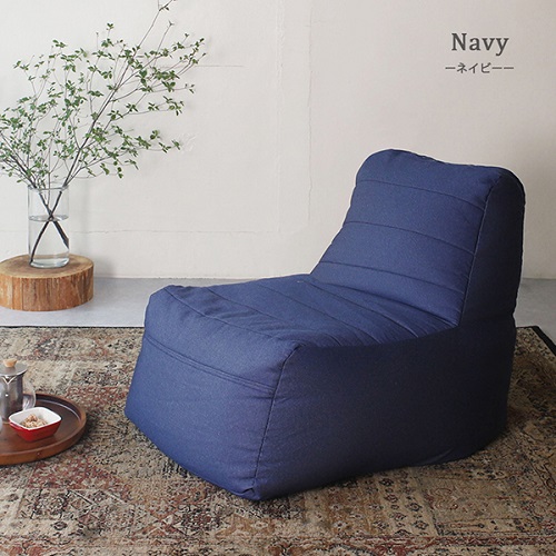 【a071】ビーズクッション　コンプ（カーキ・デニム生地）【配送不可地域：沖縄県、離島】