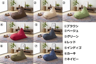 【a032】ビーズクッション　レゴリス（インディゴ・デニム生地）【配送不可地域：沖縄県、離島】