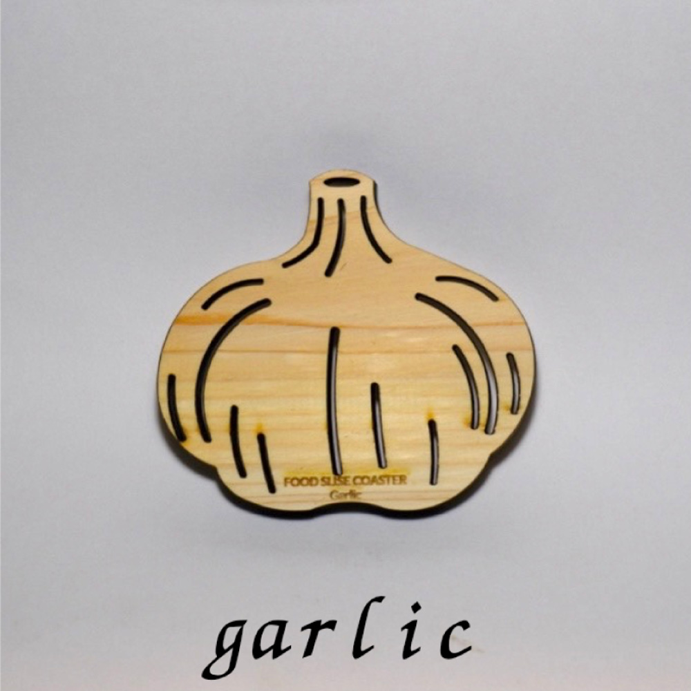 【1枚】森のコースター〈野菜の断面編〉 【garlic(ニンニク)】