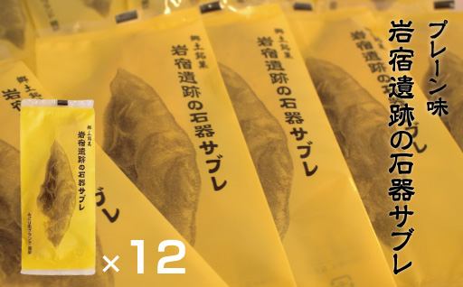 【2】岩宿遺跡の石器サブレ(プレーン12枚)