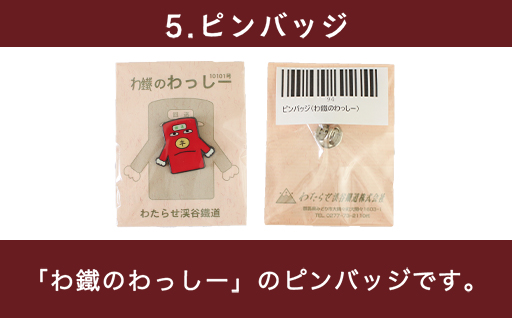 【95】わたらせ渓谷鐵道「わ鐵のわっしー」グッズ６点