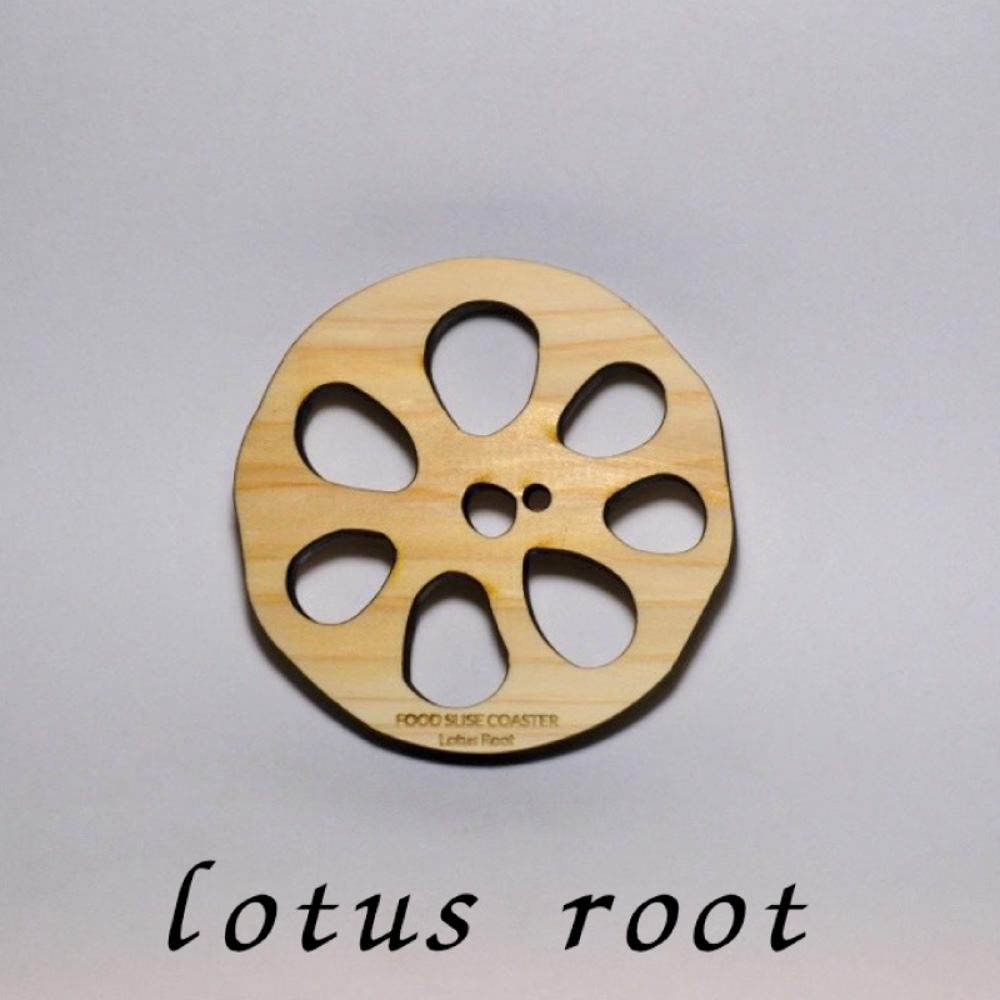【1枚】森のコースター〈野菜の断面編〉 【lotus root(レンコン)】