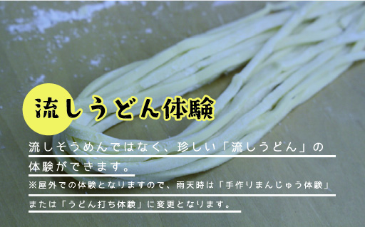 【56】小平の里 流しうどん体験&鍾乳洞見学 2名様