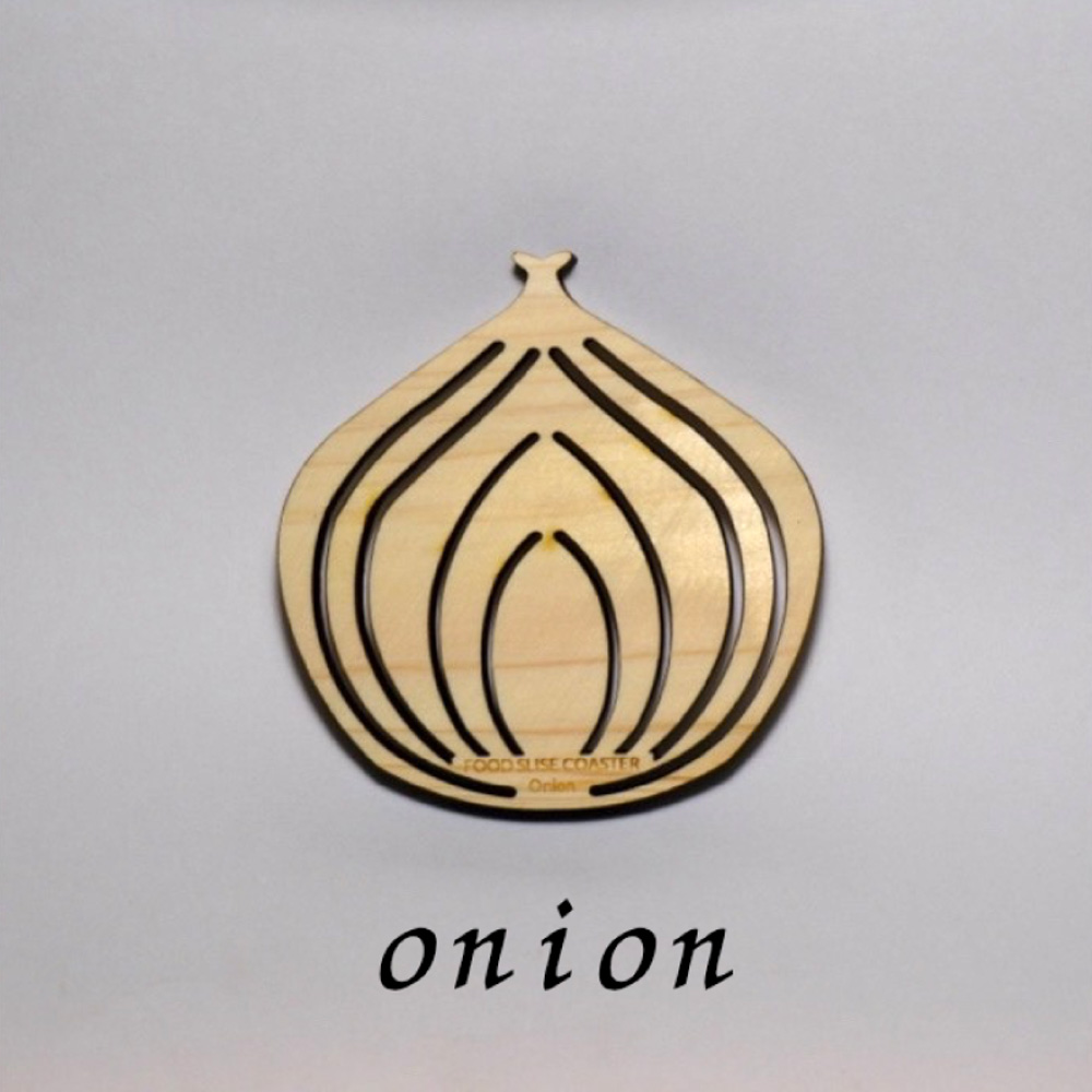 【1枚】森のコースター〈野菜の断面編〉 【onion(玉ねぎ)】