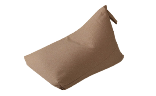 【a144】ビーズクッション　クロス（ベージュ）