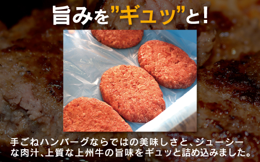 【193】 生冷凍 上州牛入りハンバーグ1kg（200g×5個）