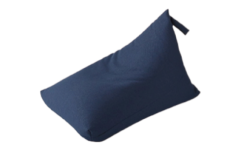 【a147】ビーズクッション　クロス（ネイビー）