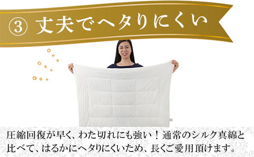 【158】手洗いOK　群馬県産シルクわたのひざ掛