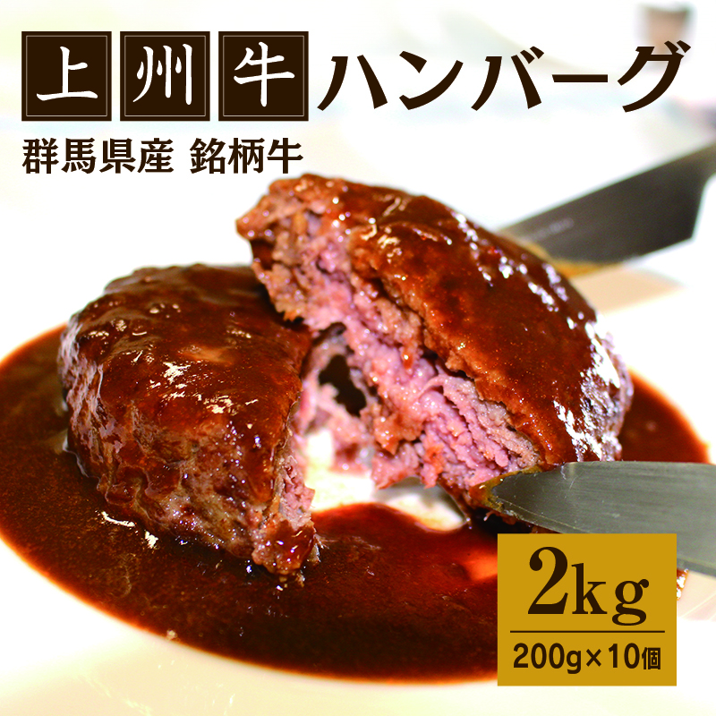 【173】上州牛ハンバーグ 2kg（200g×10個）