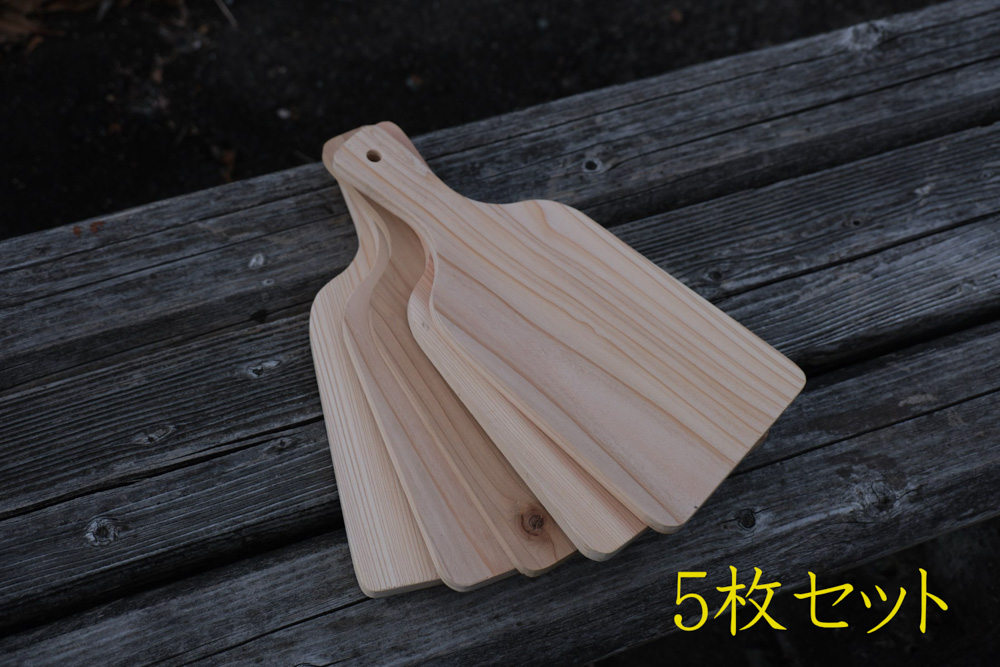 【5枚セット】杉の木でできた羽子板