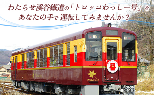 わたらせ渓谷鐵道　トロッコわっしー号運転体験　プレミアム貸切体験プラン