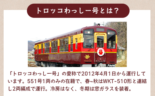 わたらせ渓谷鐵道プレゼンツ！「わ鐵のわっしー」と楽しむ特別グリーティングプラン