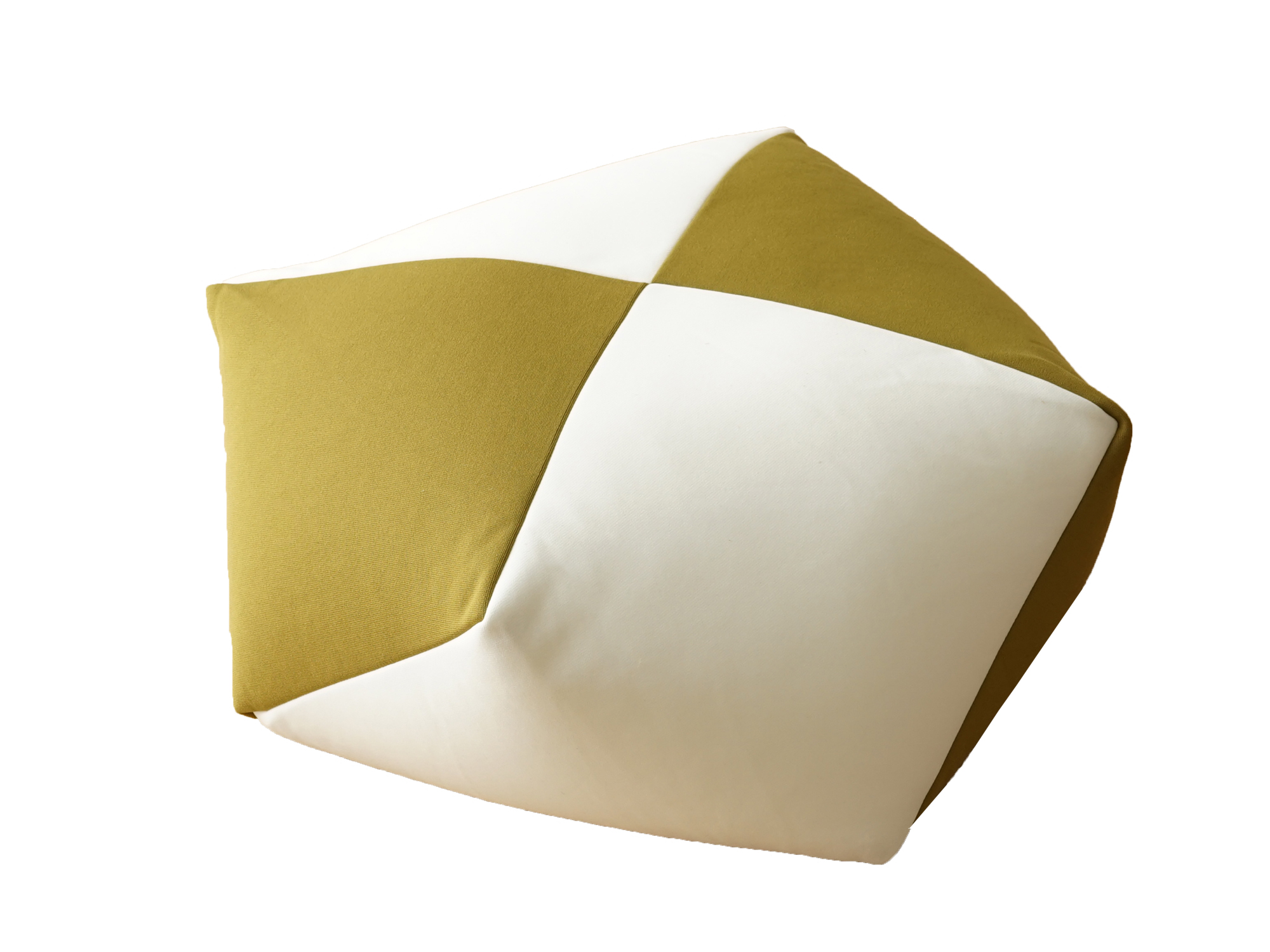 【a134】おじゃみクッション（グリーン/アイボリー）