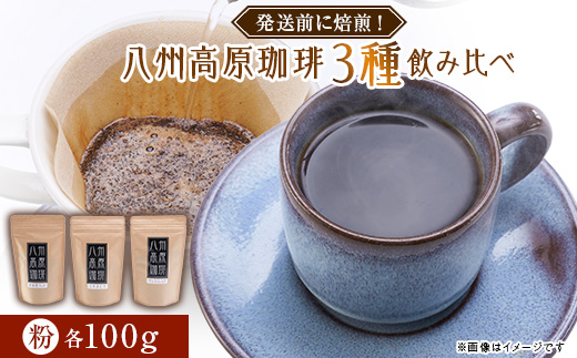 【八州高原珈琲(粉)】3種の詰め合わせセット【配送不可地域：離島】【1095582】