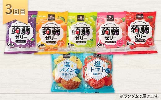 3か月連続お届け蒟蒻ゼリー定期便　201粒　蒟蒻ゼリーガチャ便 F21K-479