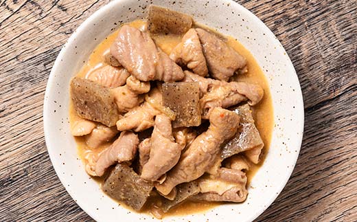 群馬で人気らーめん屋 笑吉（えみきち） 味噌が決め手こだわりのもつ煮 下仁田こんにゃく入り！計12袋 F21K-485