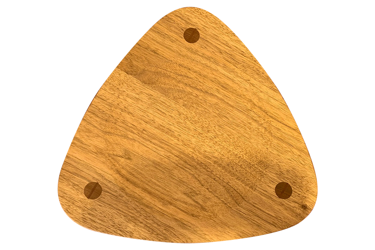 三角スツール 1脚 (甘楽木工房製作)｜椅子 チェア 木製 天然木 国産木 クルミ材 サクラ材 ウッド ナチュラル シンプル かわいい おしゃれ ミニチェア サブチェア 三つあしスツール [0080]