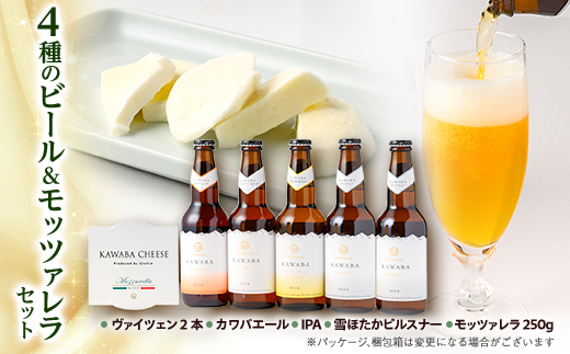 4種のビールとモッツァレラセット【配送不可地域：離島】【1340791】