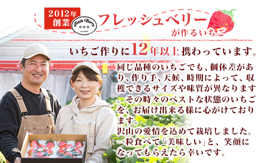 群馬県やよいひめ（いちご）約800g【３年連続金賞受賞！】