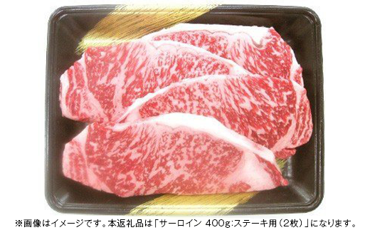 上州牛サーロイン400g：ステーキ用（2枚）【冷蔵で直送】B-10